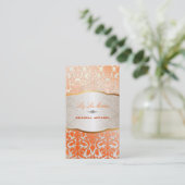 Carte De Visite PixDezines damas de la flore/orange (Debout devant)