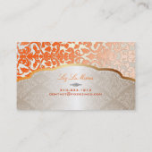 Carte De Visite PixDezines damas de la flore/orange (Dos)