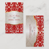 Carte De Visite PixDezines, damas de la flore/rouge (Devant / Derrière)