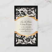 Carte De Visite PixDezines damas pavo/noir+perle (Dos)