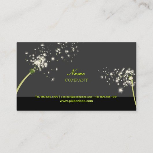 Carte De Visite PixDezines dandelions/do-it-yourself couleur arriè (Dos)