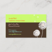 Carte De Visite PixDezines Dandelions Rétro /DO-IT-YOURSELF Couleu (Dos)