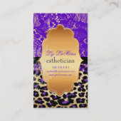 Carte De Visite PixDezines dentelle vintage violette+guépard (Dos)