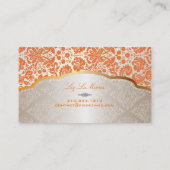 Carte De Visite PixDezines desirée damask/orange (Dos)