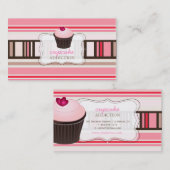 Carte De Visite PixDezines do-it-yourself arrière - plan/cupcake+b (Devant / Derrière)