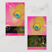 Carte De Visite PixDezines do-it-yourself arrière - plan/paon+fili (Devant / Derrière)