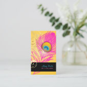 Carte De Visite PixDezines do-it-yourself arrière - plan/paon+fili (Debout devant)