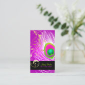 Carte De Visite PixDezines do-it-yourself arrière - plan/paon+fili (Debout devant)