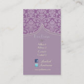 Carte De Visite PixDezines do-it-yourself couleur, damas de la flo (Dos)