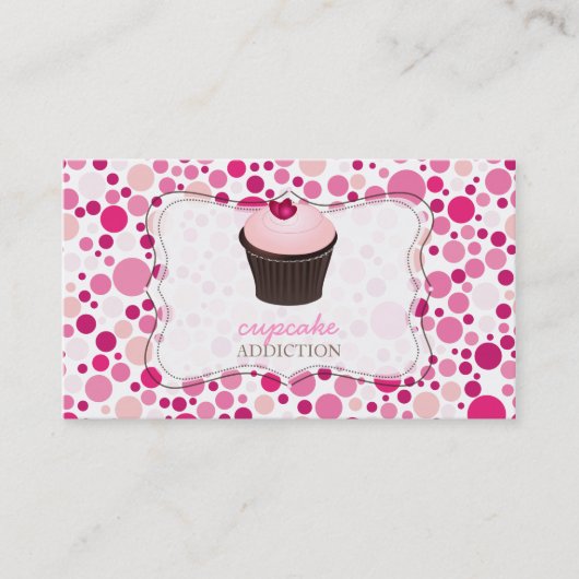 Carte De Visite PixDezines do-it-yourself cupcake+pois (Devant)