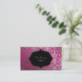 Carte De Visite PixDezines DO-IT-YOURSELF damas couleur/flore rose (Debout devant)