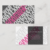 Carte De Visite PixDezines DO-IT-YOURSELF typographie/graphiste (Devant / Derrière)