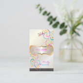 Carte De Visite PixDezines Dragonflies Rainbow Swirls (Debout devant)