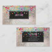 Carte De Visite PixDezines ébloui/arc-en-ciel/faux argent (Devant / Derrière)