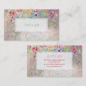 Carte De Visite PixDezines ébloui/arc-en-ciel/faux argent (Devant / Derrière)