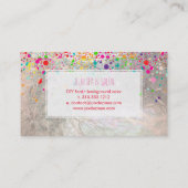 Carte De Visite PixDezines ébloui/arc-en-ciel/faux argent (Dos)