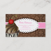 Carte De Visite PixDezines élégant chocolat tournois cupcake (Dos)