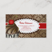 Carte De Visite PixDezines élégant chocolat tournois cupcake (Dos)