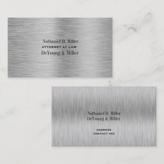 Carte De Visite PixDezines élégantes fontes en acier brossé/DO-IT- (Devant / Derrière)