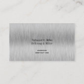 Carte De Visite PixDezines élégantes fontes en acier brossé/DO-IT- (Dos)