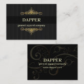 Carte De Visite PixDezines élégantes rayures de pin+défilement/do- (Devant / Derrière)