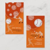 Carte De Visite PixDezines entraîneur de baseball/do-it-yourself c (Devant / Derrière)