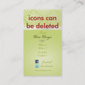 Carte De Visite PixDezines Étienne Damask (Dos)