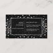 Carte De Visite PixDezines fantaisie imitation argent confetti / s (Dos)