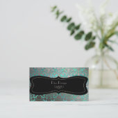 Carte De Visite PixDezines fausse flora argent damask/do-it-yourse (Debout devant)