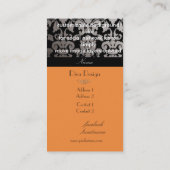 Carte De Visite PixDezines fausse flora argent damask/do-it-yourse (Dos)