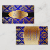 Carte De Visite PixDezines fausse or Joséphine Damask/do-it-yourse (Devant / Derrière)