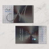 Carte De Visite PixDezines fausse plaque d'acier/polices do-it-you (Devant / Derrière)