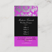 Carte De Visite PixDezines faux argent baroque damask magenta (Dos)