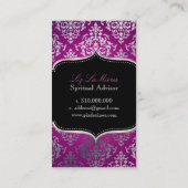 Carte De Visite PixDezines Faux Argent Joséphine Damask/do-it-your (Dos)