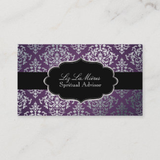 Carte De Visite PixDezines Faux Argent Joséphine Damask/do-it-your