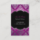 Carte De Visite PixDezines Faux Argent Joséphine Damask/do-it-your (Dos)