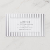 Carte De Visite PixDezines faux bandes argent (Dos)