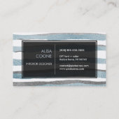 Carte De Visite PixDezines faux bandes bleu+argent (Dos)