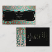 Carte De Visite PixDezines faux flora de cuivre damask/do-it-yours (Devant / Derrière)