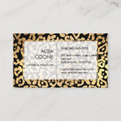 Carte De Visite PixDezines Faux Gold Jaguar Spots/do-it-yourself c (Dos)