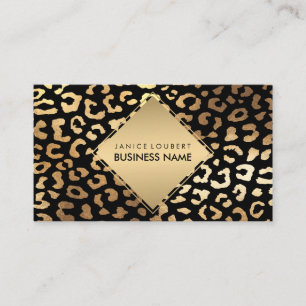 Carte De Visite PixDezines Faux Gold Leopard Spots/DO-IT-YOURSELF