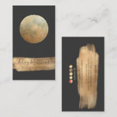 Carte De Visite PixDezines Faux Gold Moon (Devant / Derrière)