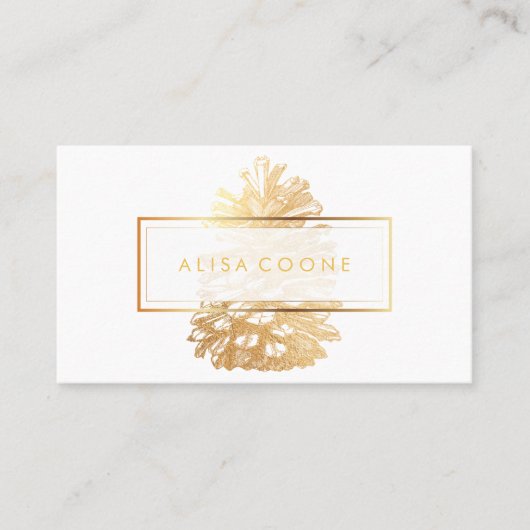 Carte De Visite PixDezines FAUX GOLD PINECONES/DO-IT-YOURSELF arri (Devant)