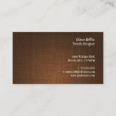 Carte De Visite PixDezines faux lin espresso brun (Dos)