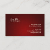 Carte De Visite PixDezines faux lin rouge pourpre (Dos)