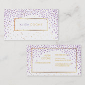 Carte De Visite PixDezines faux or+parfums lilas (Devant / Derrière)