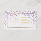 Carte De Visite PixDezines faux or+parfums lilas (Dos)