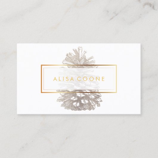 Carte De Visite PixDezines faux pinecones argentés (Devant)