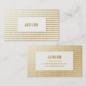 Carte De Visite PixDezines faux points/bandes d'or (Devant / Derrière)