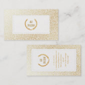 Carte De Visite PixDezines faux points or/couronne de blé (Devant / Derrière)